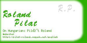 roland pilat business card